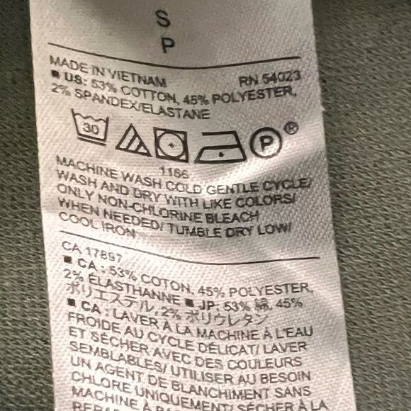 Banana Republic Factory Twill Moto Knit Green Jacket. Asymmetrical Zipper. Small - Picture 8 of 8